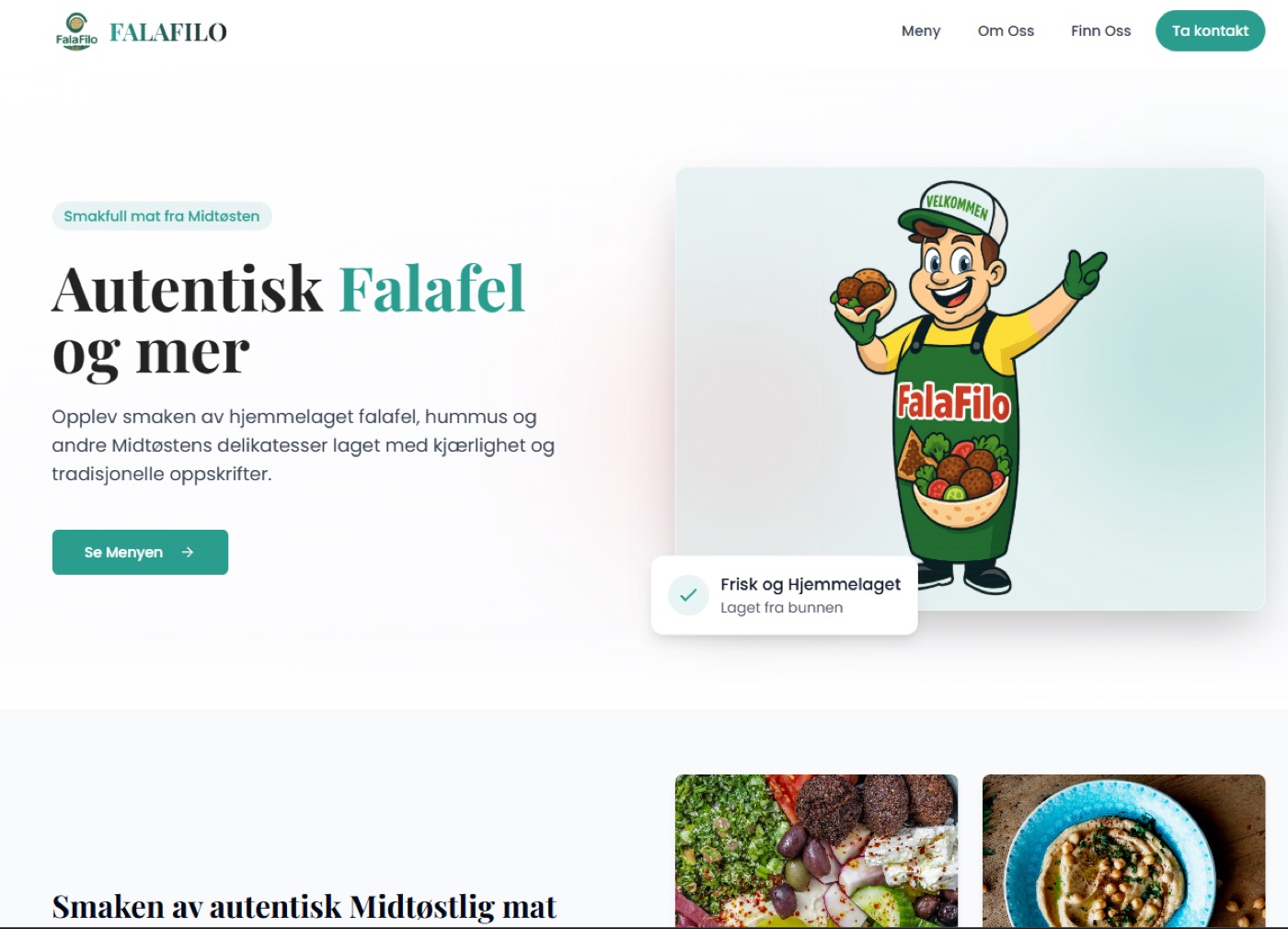 Falafilo fikk en nettside like autentisk som maten de serverer